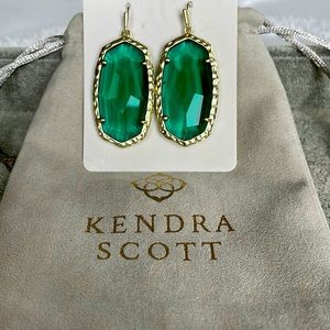 Kendra Scott Danielle Emerald Green Earrings